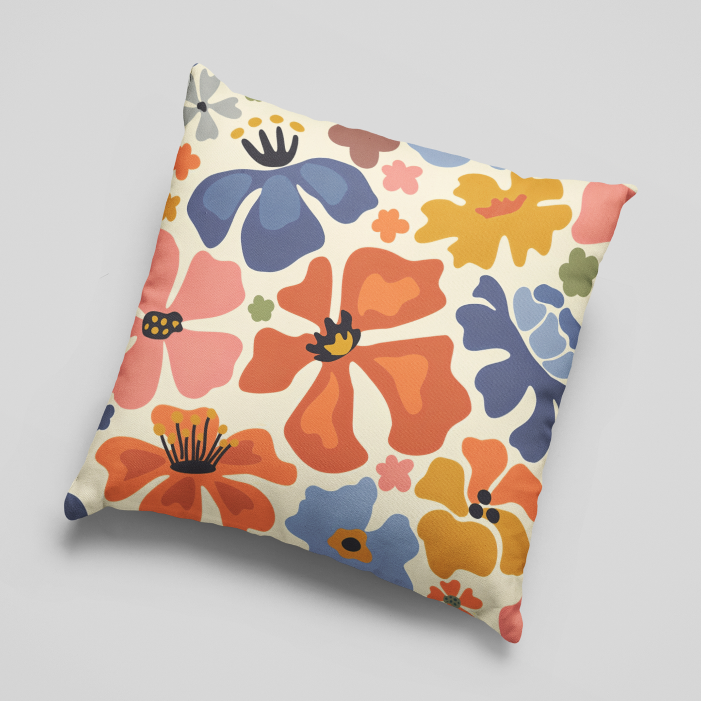Sunlit Meadow Floral Cushion Cover
