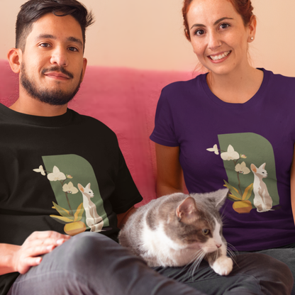 Feline Serenity Unisex Relaxed Fit Cotton T Shirt