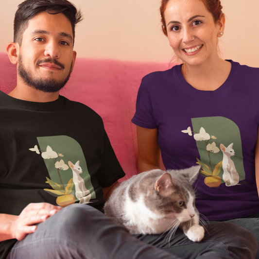 Feline Serenity Unisex Relaxed Fit Cotton T Shirt