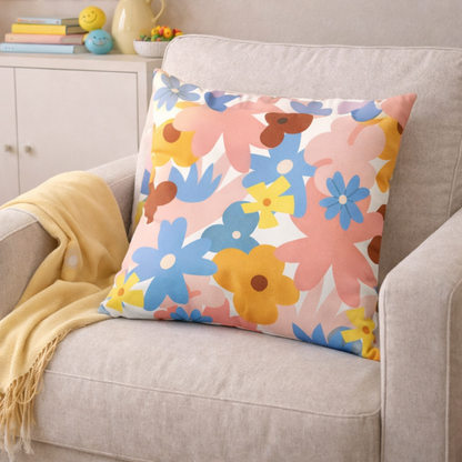 Soft Bloom Parade Cushion Cover