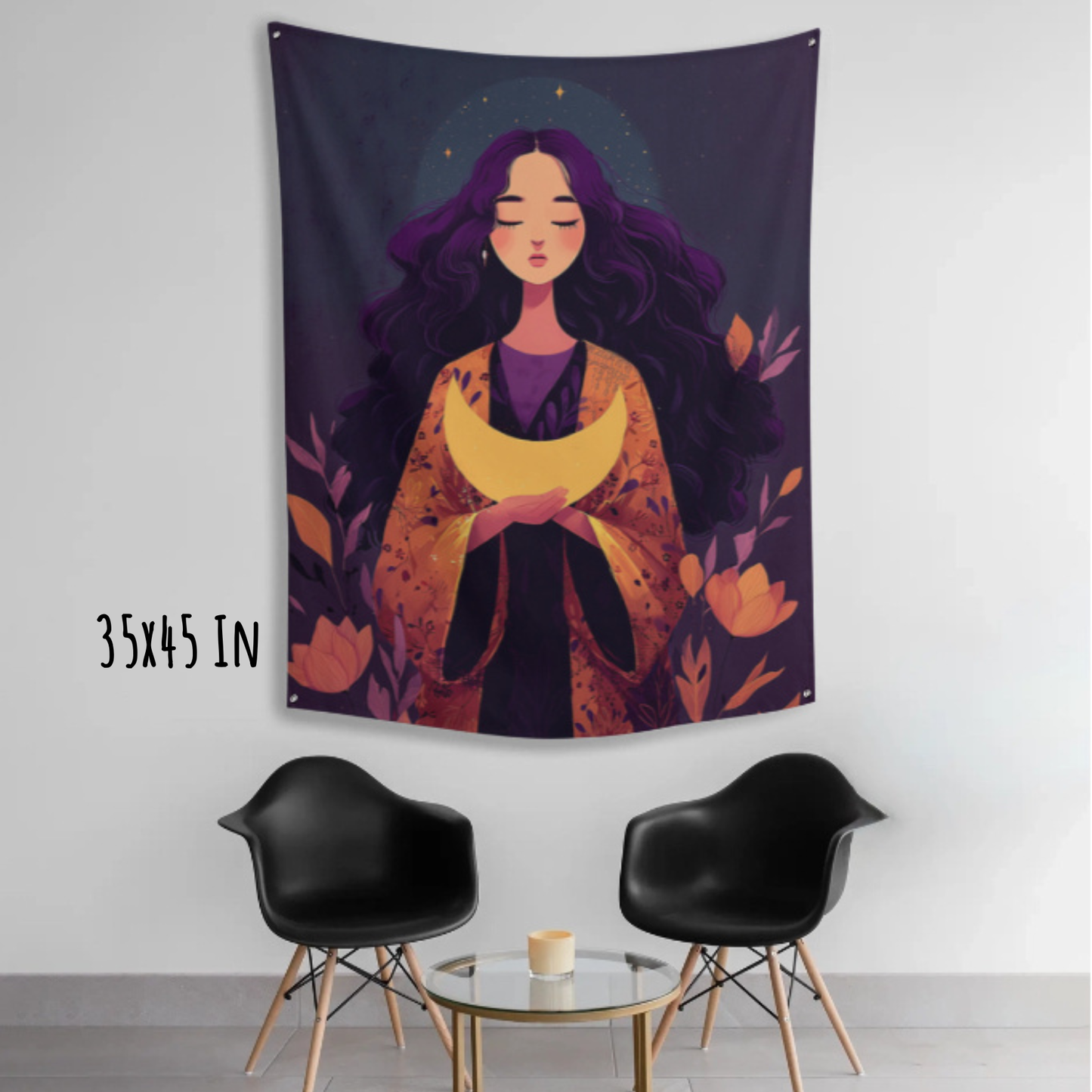 Celestial Queen Fabric Wall Tapestry