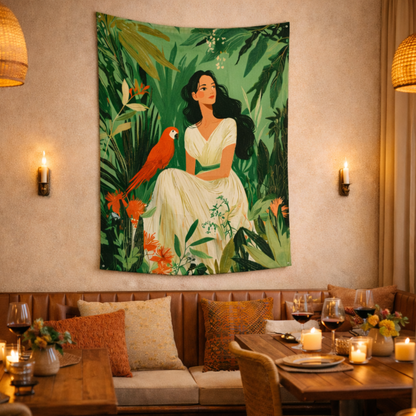 Garden of Ease Fabric Wall Tapestry