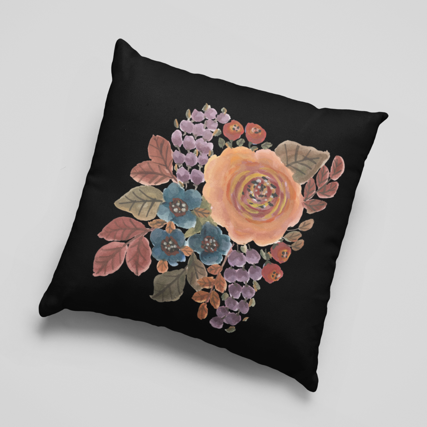 Midnight Garden Bloom Cushion Cover