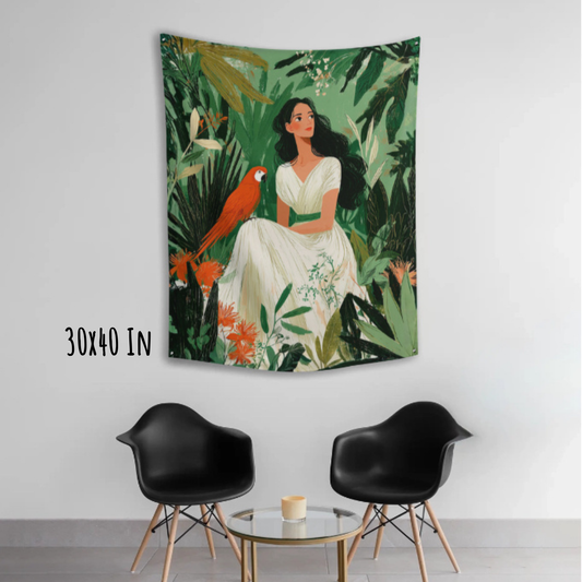 Garden of Ease Fabric Wall Tapestry