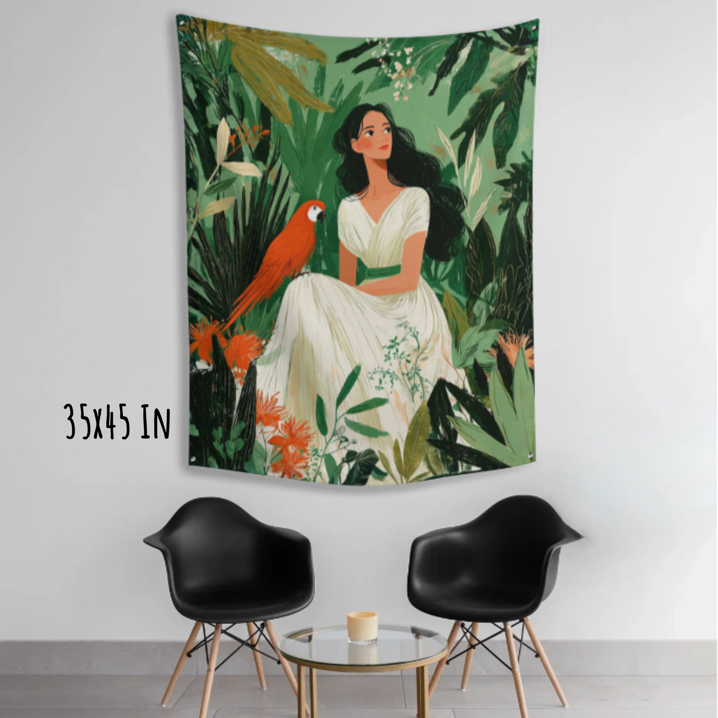 Garden of Ease Fabric Wall Tapestry