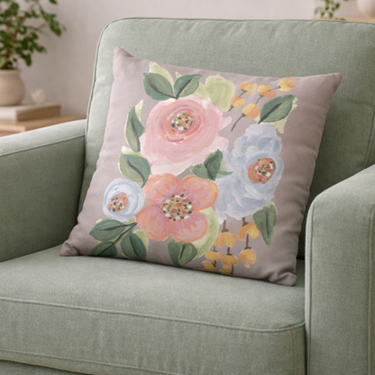 Soft Meadow Bloom Cushion Cover