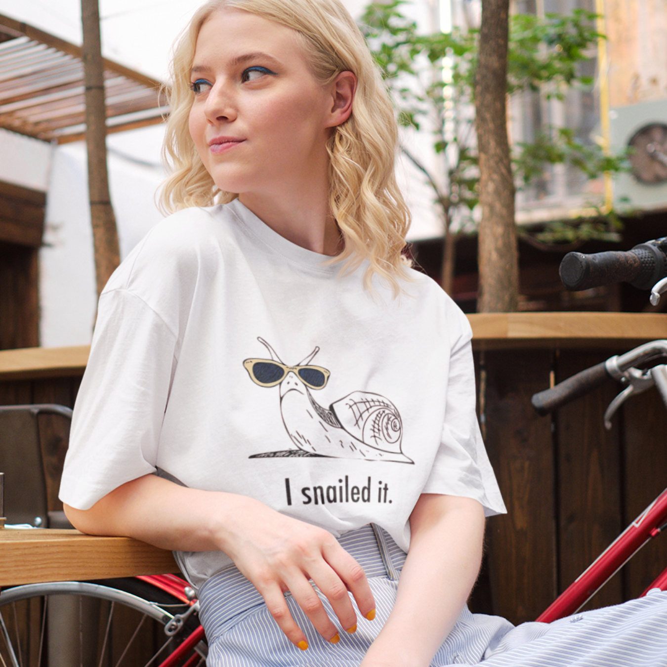 I Snailed It Unisex Oversized Cotton T-Shirt