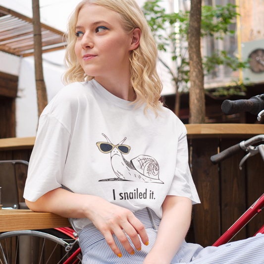 I Snailed It Unisex Oversized Cotton T-Shirt