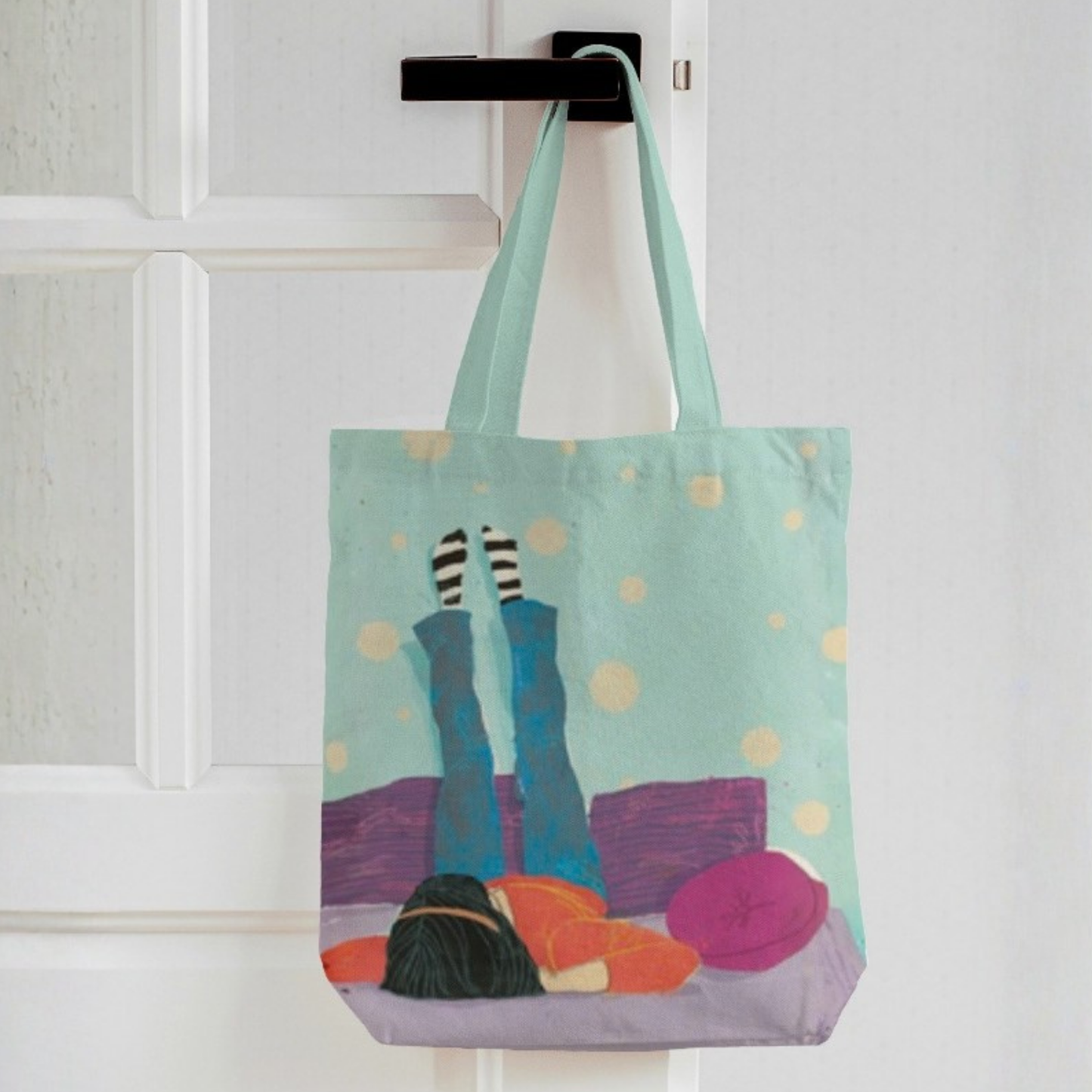 Soft Reset Canvas Tote Bag with Zipper
