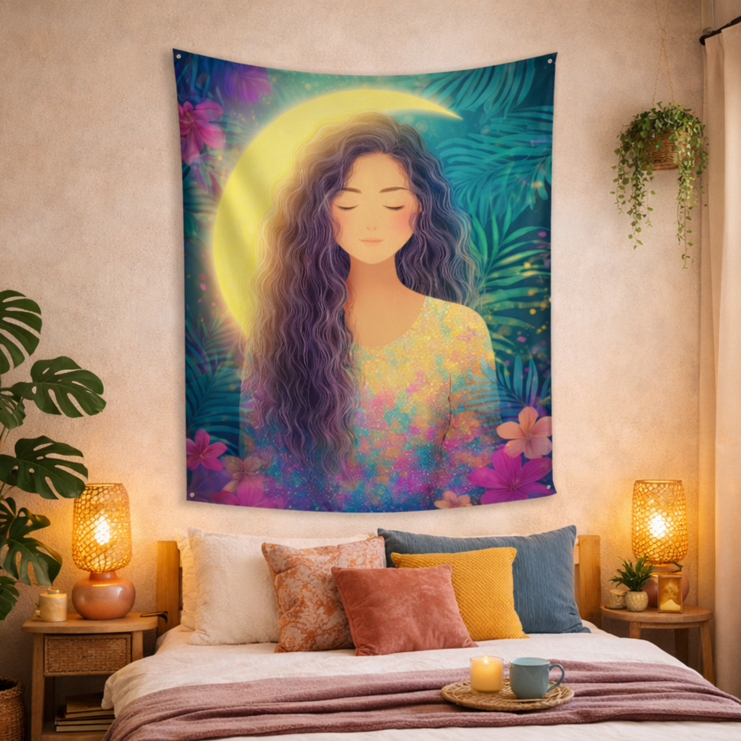 Held by the Light Fabric Wall Tapestry