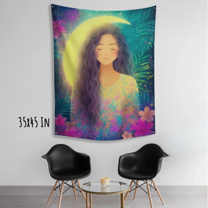Held by the Light Fabric Wall Tapestry