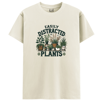 Easily Distracted by Plants Unisex Relaxed Fit T-Shirt