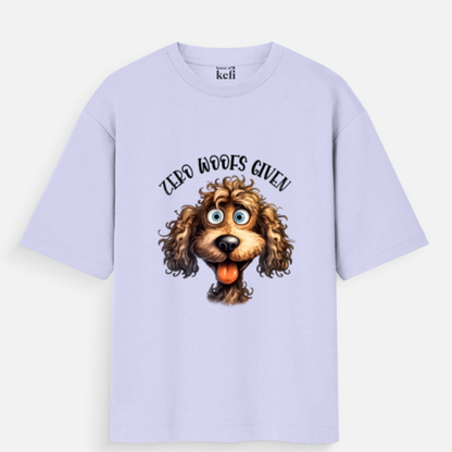 Zero Woofs Given Unisex Oversized Cotton T-Shirt