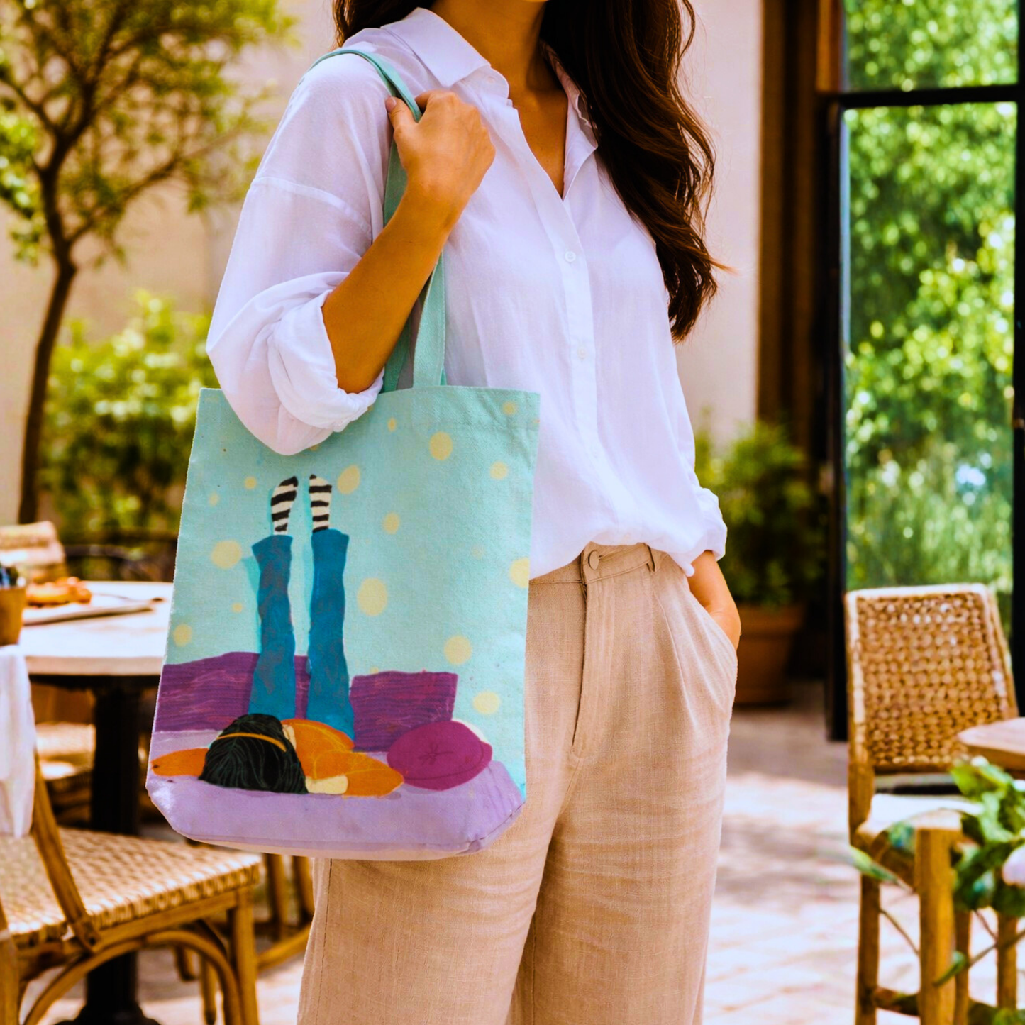 Soft Reset Canvas Tote Bag with Zipper