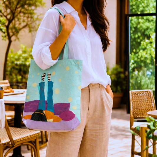 Soft Reset Canvas Tote Bag with Zipper