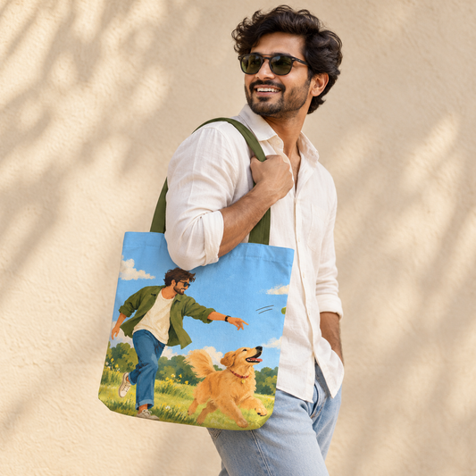 Best Days with My Dog Tote Bag With Zipper