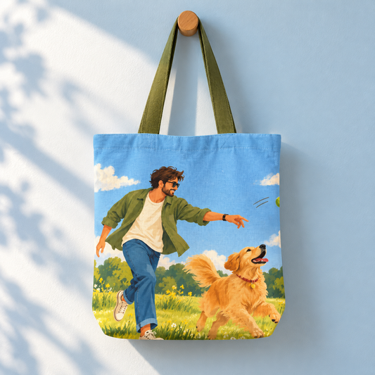 Best Days with My Dog Tote Bag With Zipper