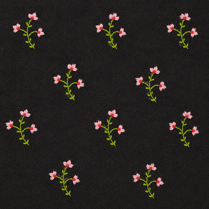 Boho Tiny Blooms Hand-Embroidered Tote Bag