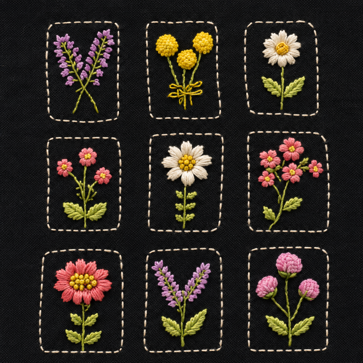 Boho Wildflower Gallery Hand-Embroidered Tote Bag