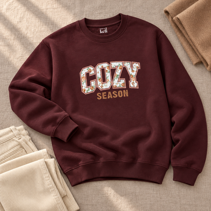 Cozy Season Floral Sweatshirt