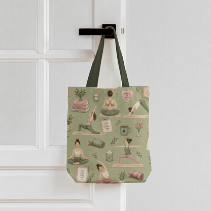 Find Your Flow Yoga Tote Bag With Zipper