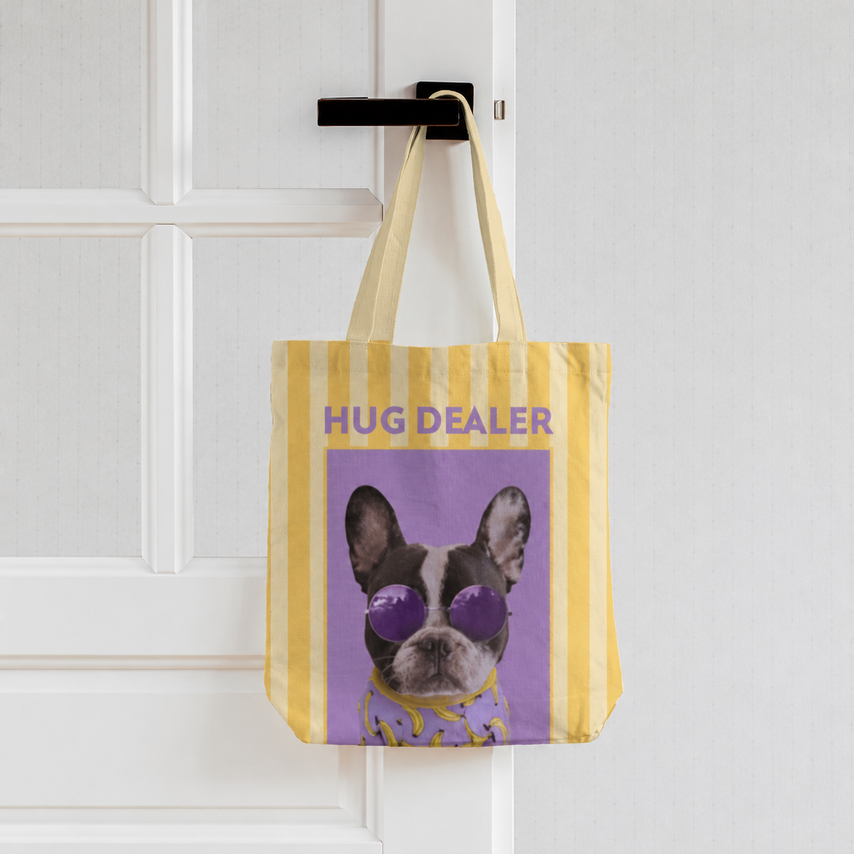 Hug Dealer French Bulldog Tote Bag With Zipper