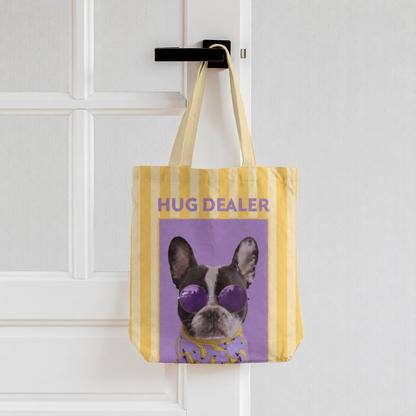 Hug Dealer French Bulldog Tote Bag With Zipper