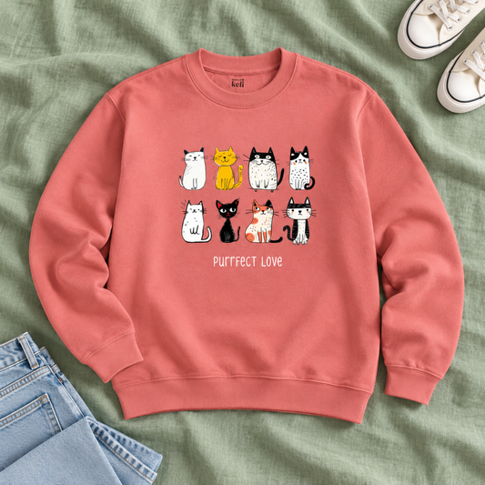 Purrfect Love Unisex Sweatshirt