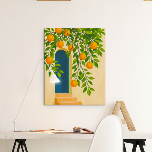 Tangerine Days Stretched Canvas Art Print  16 x 20 Inches
